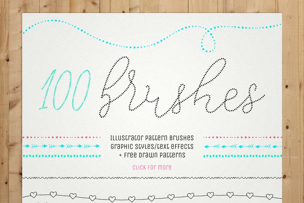 مجموعه 100 پترن و براش حرفه ای Illustrator