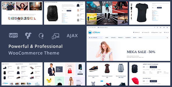 دانلود قالب وردپرس AllStore - پوسته ووکامرس چند منظوره