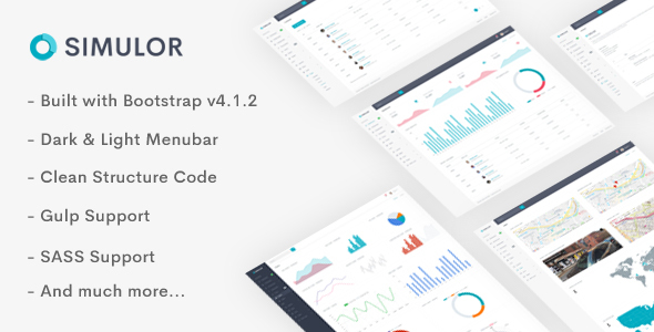 دانلود قالب سایت Simulor - قالب داشبورد و مدیریت HTML