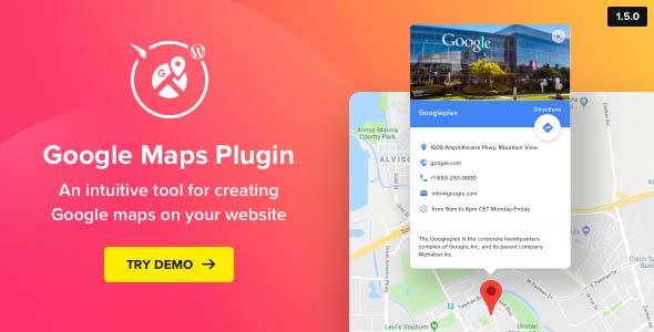 دانلود افزونه وردپرس WP Google Maps - پلاگین نقشه گوگل برای وردپرس | پلاگین وردپرس WP Google Maps