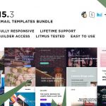 دانلود قالب ایمیل Email templates bundle III - مجموعه 15 قالب ایمیل حرفه‌ای