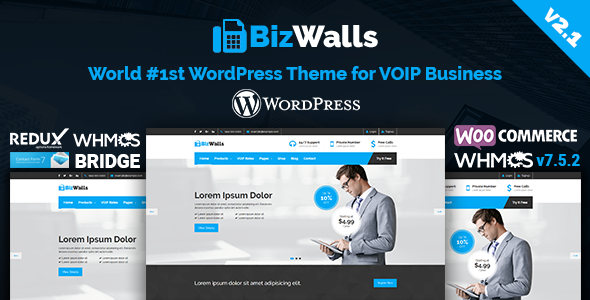 دانلود قالب وردپرس BizWalls - پوسته VOIP و شماره تلفن و موبایل مجازی | پوسته BizWalls