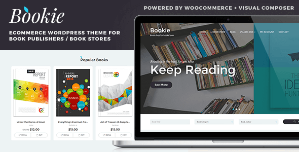 دانلود قالب ووکامرس Bookie - پوسته حرفه‌ای فروشگاه کتاب وردپرس | پوسته Bookie
