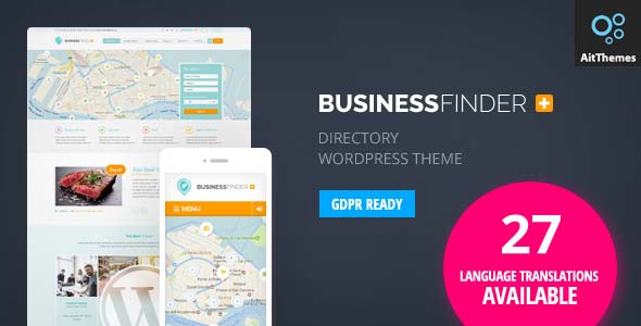 دانلود قالب وردپرس Business Finder - پوسته دایرکتوری حرفه‌ای وردپرس | پوسته Business Finder