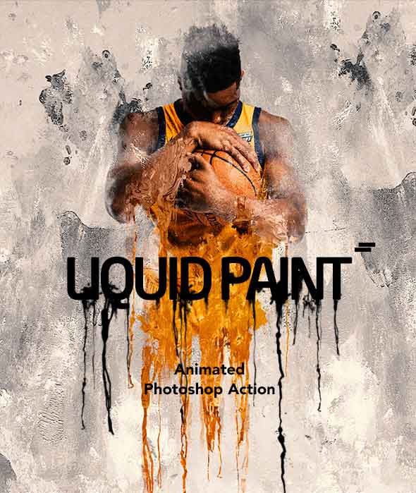 دانلود اکشن فتوشاپ Gif Animated Liquid Paint - نسخه اصلی و خریداری شده