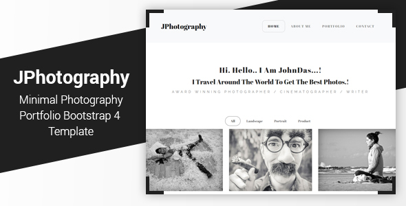 دانلود قالب سایت JPhotography - قالب HTML خلاقانه عکاسی