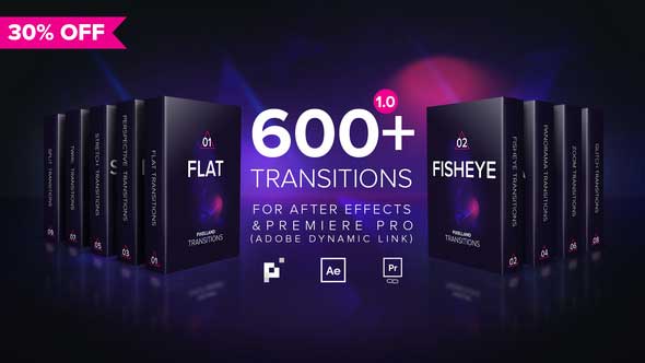 دانلود رایگان پروژه افتر افکت Pixelland transitions Pack - نسخه کامل و خریداری شده