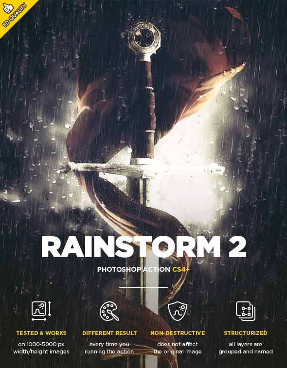 Rainstorm 2 CS4 Photoshop Action