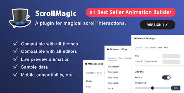 دانلود افزونه وردپرس Scroll Magic - اسکرول ساز جادویی | پلاگین Scroll Magic
