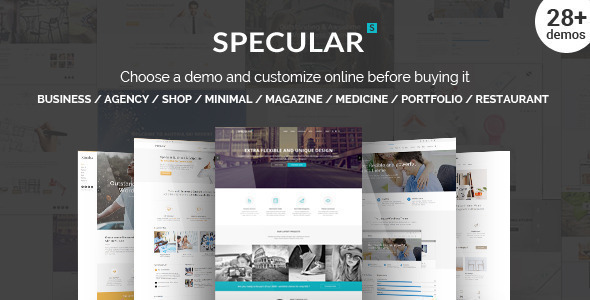 دانلود قالب وردپرس Specular - پوسته شرکتی و کاری وردپرس | پوسته Specular