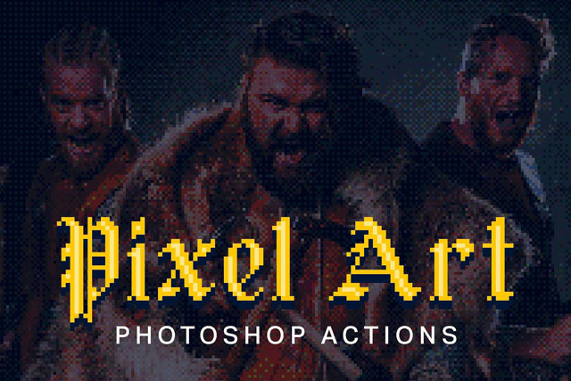 دانلود رایگان اکشن فتوشاپ 21 Pixel Art - تبدیل تصاویر به عکس های پیکسلی