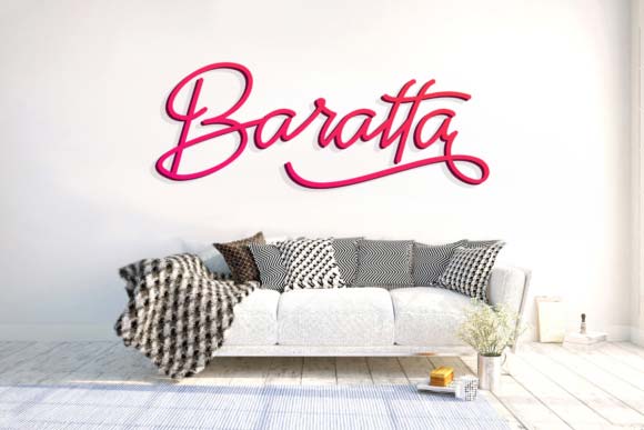 دانلود اسکریپت فونت دست ساز و حرفه ای Baratta