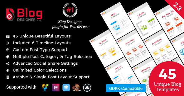 دانلود افزونه وردپرس Blog Designer PRO - افزونه مدیریت و طراحی وبلاگ | پلاگین Blog Designer PRO