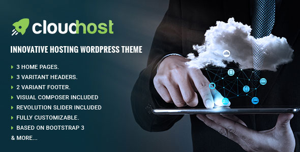 دانلود قالب وردپرس CloudHost - پوسته هاستینگ و WHMCS وردپرس | پوسته WHMCS