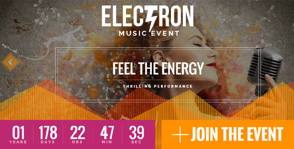دانلود قالب وردپرس Electron - پوسته مدیریت رویداد و برنامه ریزی وردپرس | پوسته Electron