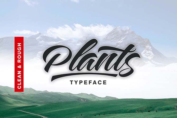 دانلود رایگان فونت انگلیسی Plants
