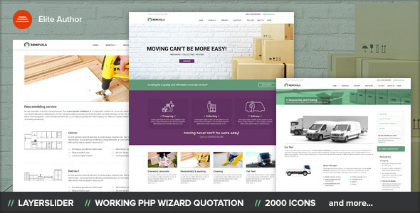 دانلود قالب سایت REMOVALS - قالب HTML کاری و شرکتی
