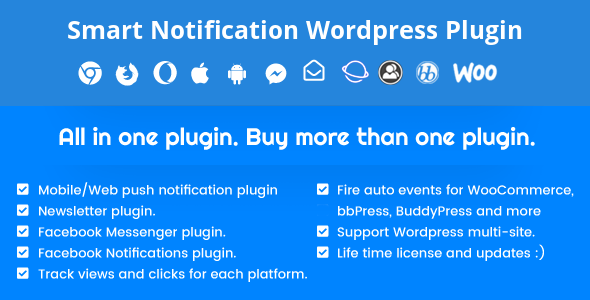 دانلود افزونه وردپرس Smart Notification - مدیریت اعلامیه‌های ارسالی به کاربران | پلاگین Smart Notification