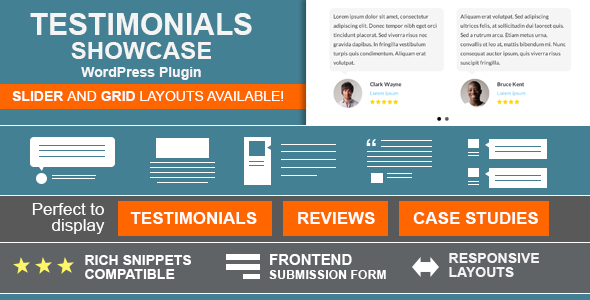 دانلود افزونه وردپرس Testimonials Showcase - افزونه مدیریت کاربران وردپرس | پلاگین Testimonials Showcase