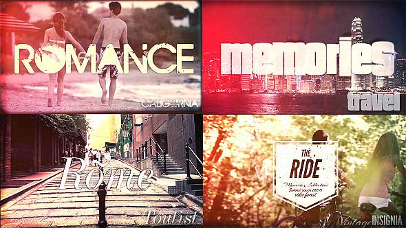 دانلود رایگان پروژه افتر افکت Travel Memories, Typography Slideshow