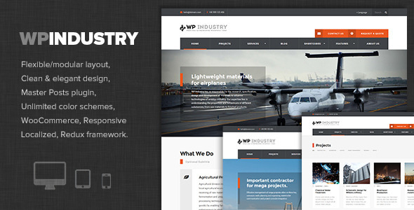 دانلود قالب وردپرس WP Industry - پوسته کاری و شرکتی وردپرس | پوسته WP Industry