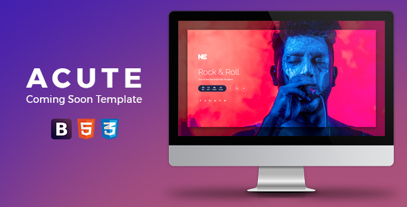 دانلود قالب سایت Acute - قالب HTML خلاقانه به زودی