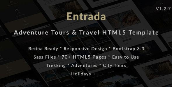 دانلود قالب سایت Entrada - قالب html مسافرت و گردشگری
