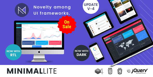 دانلود قالب مدیریت سایت Minimal Lite - قالب داشبورد و مدیریت HTML حرفه ای