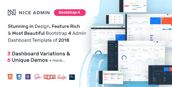 دانلود قالب مدیریت سایت Nice Admin - قالب داشبورد و مدیریت HTML حرفه ای