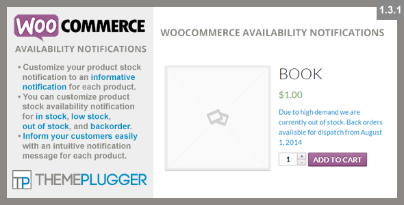 دانلود افزونه ووکامرس WooCommerce Availability Notifications | پلاگینWooCommerce Availability Notificationsr