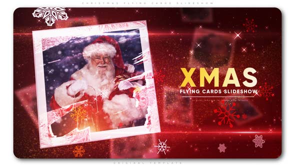 دانلود رایگان پروژه افتر افکت Christmas Flying Cards Slideshow