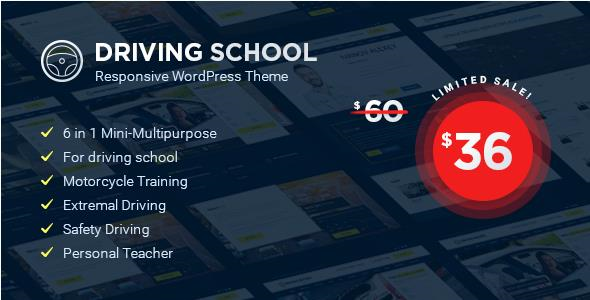 دانلود قالب وردپرس Driving School - پوسته تحصیلات وردپرس | پوسته Driving School