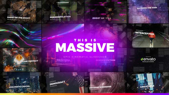 دانلود رایگان پروژه افتر افکت Massive - Epic Cinematic Slideshow