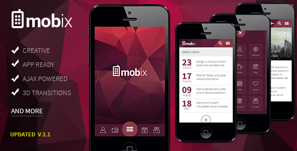 دانلود قالب سایت Mobix - قالب HTML موبایل