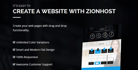 دانلود قالب سایت ZionHost - قالب HTML تکنولوژی و هاستینگ