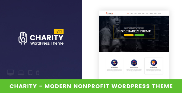 دانلود قالب وردپرس Charity - پوسته خیریه وردپرس | پوسته Charity