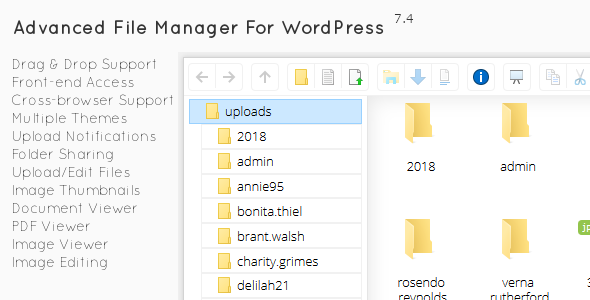 دانلود افزونه وردپرس File Manager - افزونه مدیریت محتوا وردپرس | پلاگین File Manager