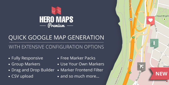 دانلود افزونه وردپرس Hero Maps Premium - افزونه نقشه گوگل وردپرس | پلاگین Hero Maps Premium