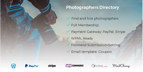 دانلود افزونه وردپرس Photographer Directory | پلاگین Photographer Directory