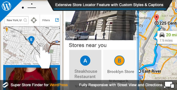دانلود افزونه وردپرس Super Store Finder - افزونه جستجو مکان فروشگاه وردپرس | پلاگین Super Store Finder