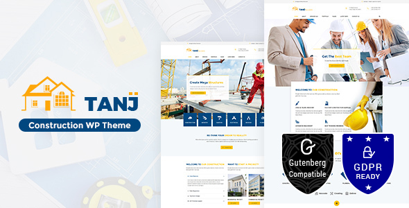 دانلود قالب وردپرس Tanj Construction - پوسته ساخت و ساز ساختمان وردپرس | پوسته Tanj Construction