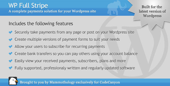 دانلود افزونه وردپرس WP Full Stripe - افزونه اشتراک و پرداخت وردپرس | پلاگین WP Full Stripe