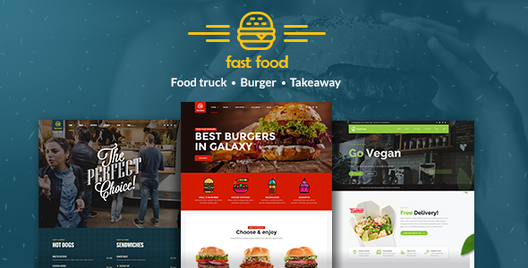دانلود قالب وردپرس Fast Food - پوسته فست فود وردپرس | پوسته Fast Food