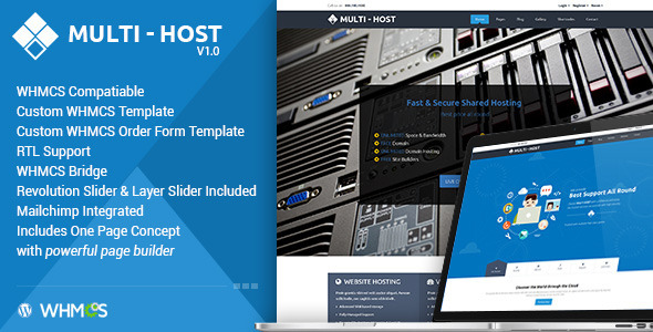 دانلود قالب وردپرس Multi Hosting – پوسته هاستینگ و WHMCS وردپرس | پوسته Multi Hosting