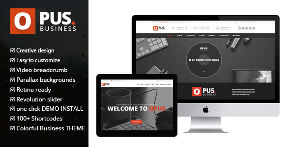 دانلود قالب ووکامرس Opus Business - پوسته چند منظوره کسب و کار وردپرس | پوسته Opus Business