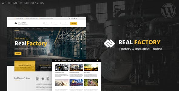 دانلود قالب وردپرس Real Factory - پوسته شرکت های ساختمانی و صنعتی وردپرس