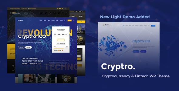 دانلود قالب وردپرس Cryptro - پوسته خدمات ارز دیجیتال وردپرس