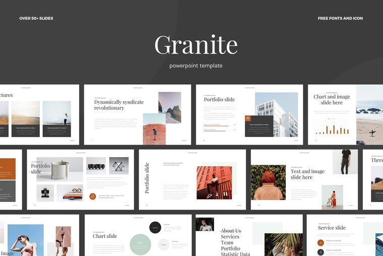 دانلود قالب پاورپوینت Granite – به همراه دو نسخه گوگل اسلاید و Keynote