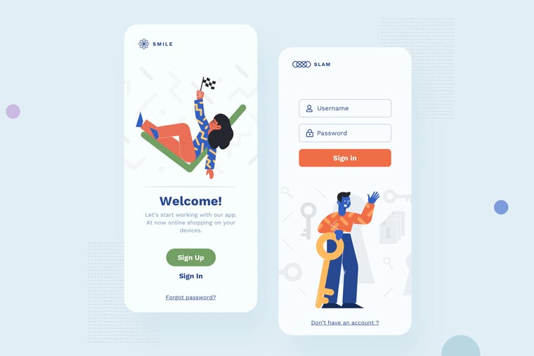 دانلود قالب آماده Sign In Mobile Interface