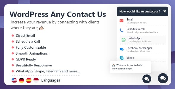 دانلود افزونه وردپرس WordPress Any Contact Us